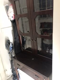 William Sonoma Home Wooden Cabinet & Pullout Desk