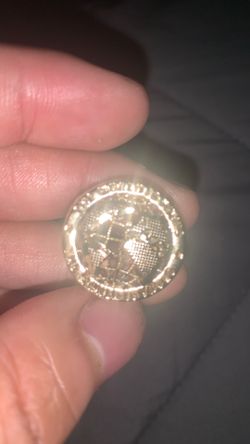 World is yours ring gold plated