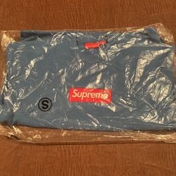 Supreme Box Logo Crewneck Blue FW22