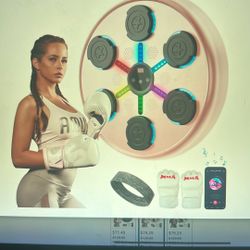 NEW Music Boxing Machine. Boxing Music Workout Machine for Adults Women Kids, Smart Bluetooth Boxing Music Trainer, Wall Mounted Musical Punching Pad