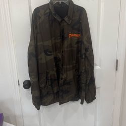 Thrasher Men’s Jacket/windbreaker Camo Size XL