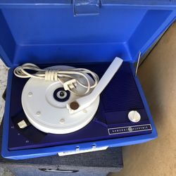 General Electric solid-state portable record player, likely from the 1960s or 1970s.