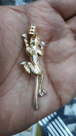 14k gold panther cz stones 9.3 grams