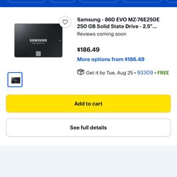 2x samsung 860 evo sata ssd