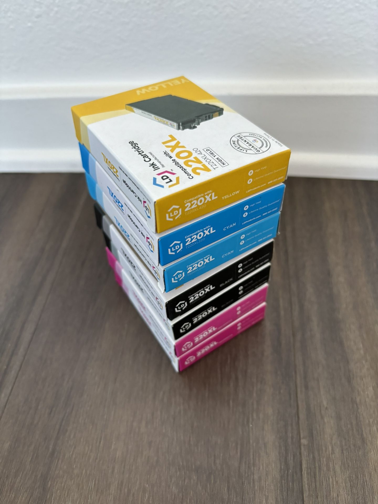 7 pcs 220XL Printer Cartridges