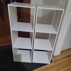 2 WHITE CUBBIES.   BOTH TOGETHER 