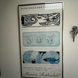 Vintage Framed Mouton Rothschild Museum Poster – 1987