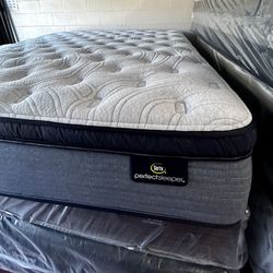 King Size Mattress Serta Perfect Sleeper Pillow Top 16” Inches New From Factory Wrapped in Plastic Same Day Delivery 