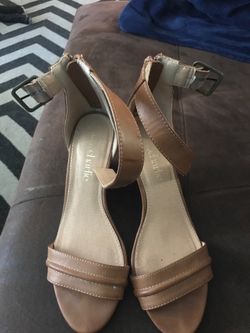 Wedges (tan) charming Charlie size 8
