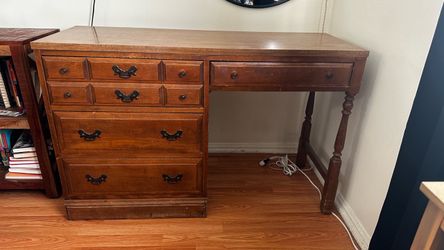 Desk or Vanity Dresser with Nevermare Surface, Antique, Maple Wood, 1965