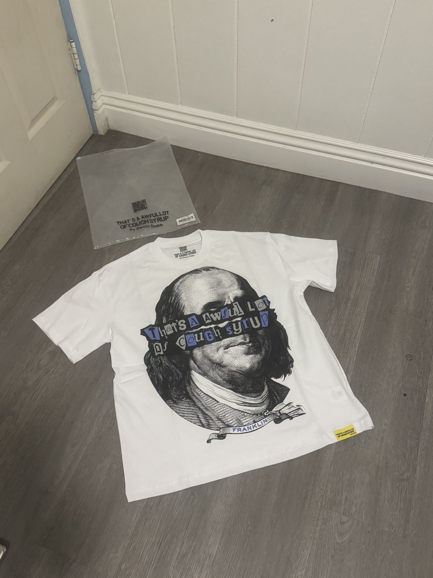 That’s an awful lot of cough syrup alocs shirt x trapstar brand new comes with bag and tags Color White Size Large