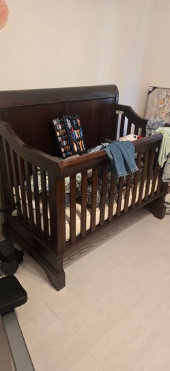 Full-Size Conversion Kit Bed Rails for Oberon Convertible Cribs - Solid Wood Rail - Toddler and Adult Bed Rail for Full-Size Bed - Essential Nursery &