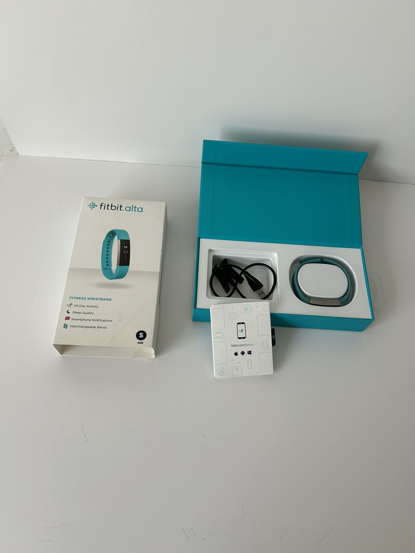 Fitbit Alta Teal Blue Fitness Tracker Size Small