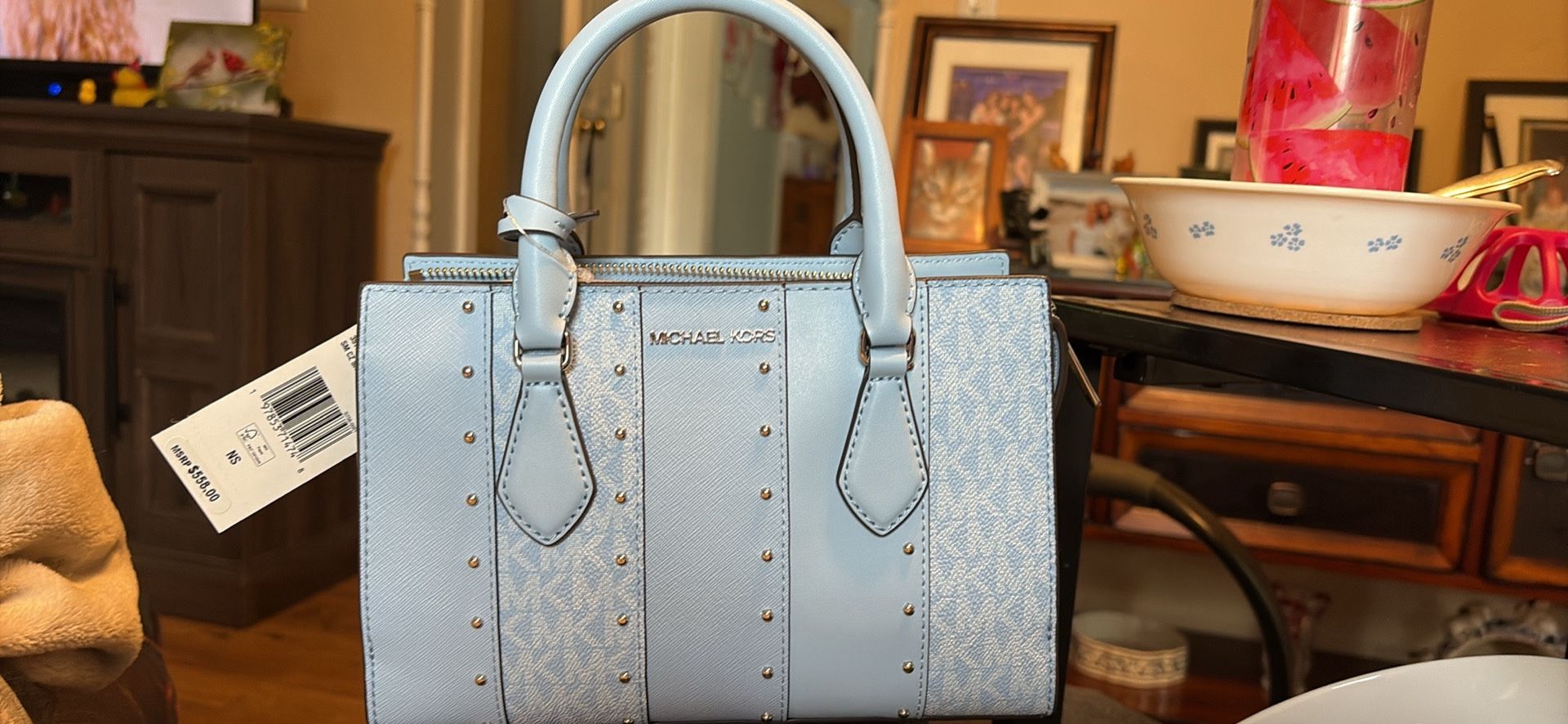 Michael Kors Small Baby Blues Satchel. Pu Bridgewater Ma. New Tag Ret 500