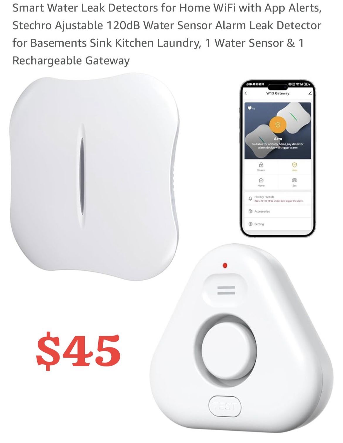 Smart Water Leak Detectors for Home WiFi