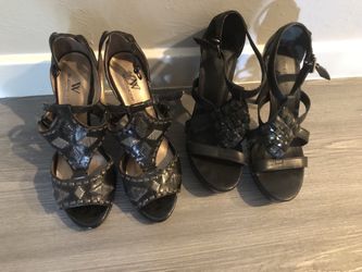 2 pairs of women's shoes, size 8, all for $ 6