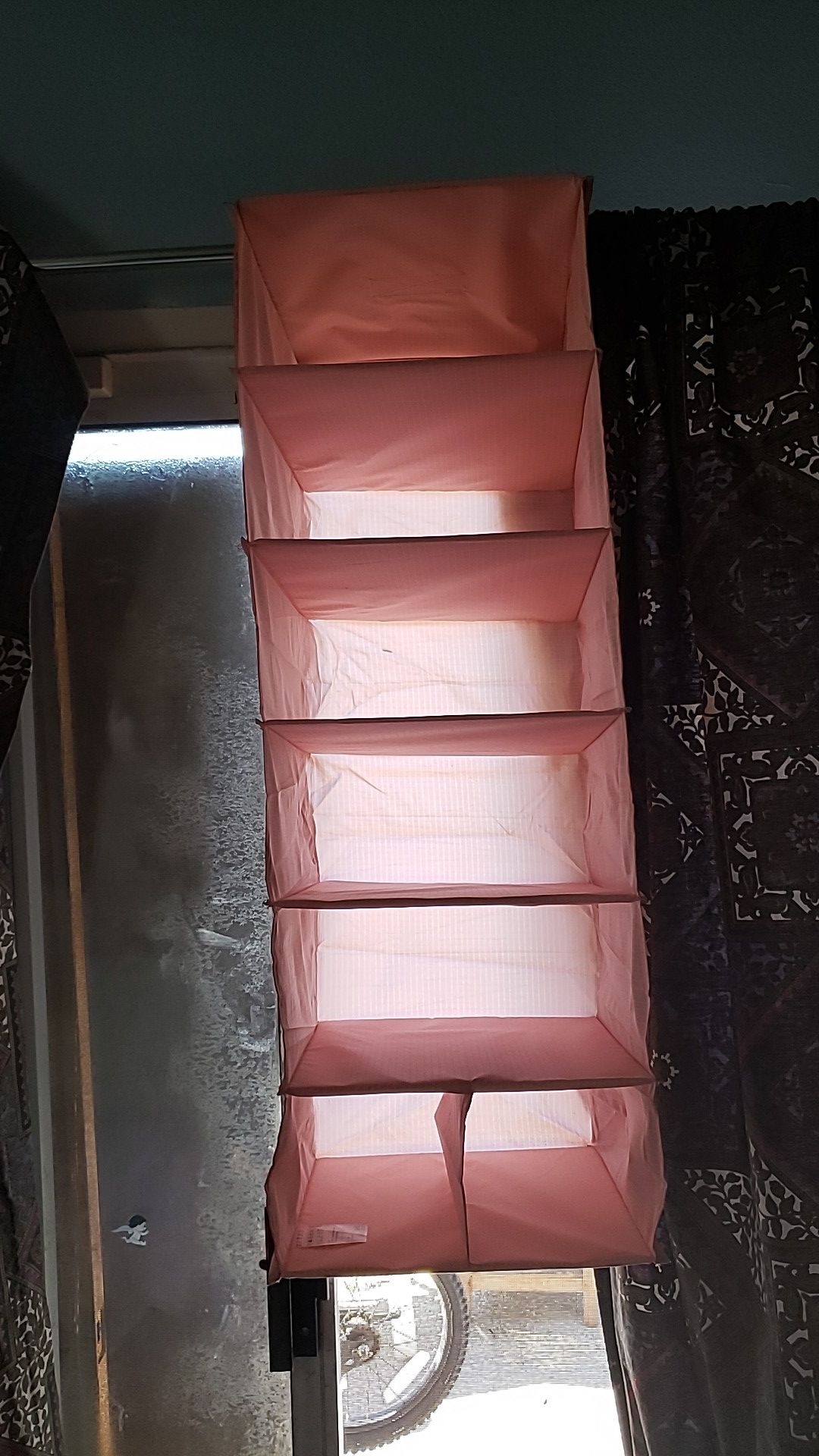 Pink closet organizer