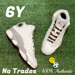 Size 6Y Air Jordan 13 Retro “White/University Grey” 🐻‍❄️