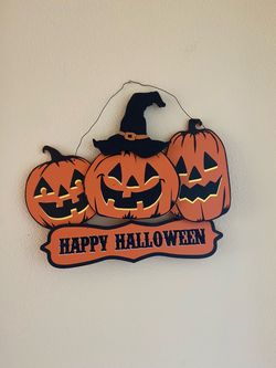 Happy Halloween Jack-o'-Lantern Wall Sign