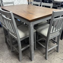 BRAND NEW Dining Set, Counter Height, 6 Chairs