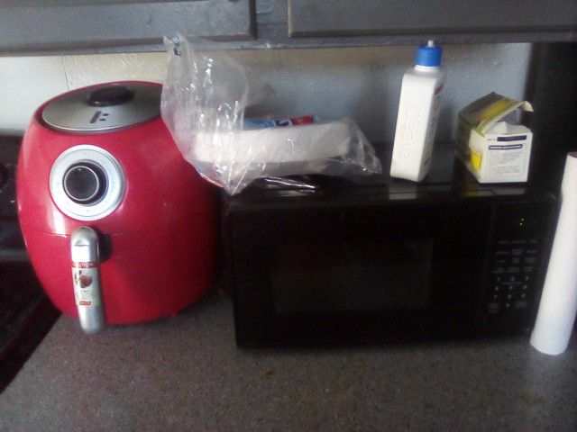Dash Egg Shaped Air Fryer And A Microwave 