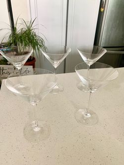 Set of 5 Martini Glasses