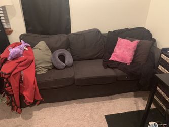 black Ikea couch