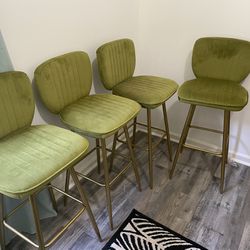 Set Of Four Bar Height Chairs