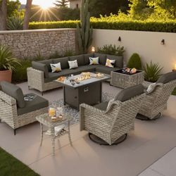 Brand New Patio Outdoor Furniture Set With Fire Pit 