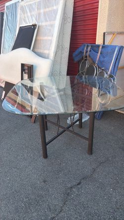 Round Glass Top Dining Table