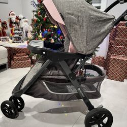 Pink and Grey Baby trends Stroller 