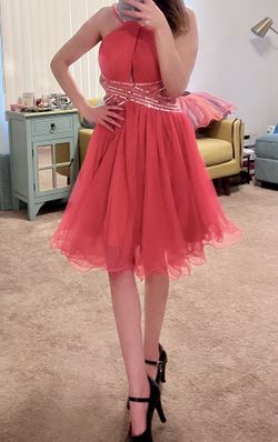 Halter Top Backless Cutout Dress - Size 1