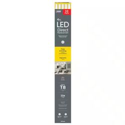 Feit Electric 32-Watt Equivalent 4 ft. T8 G13 Type A Plug and Play Linear LED Tube Light Bulb, Bright White 3000K (10- Pack)