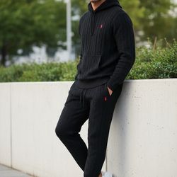Polo Cable Knit Sweatsuit