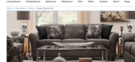 R & F Hartley Chenille Sofa
