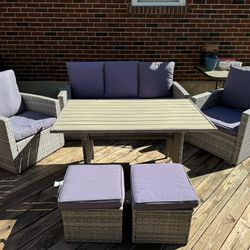 Wicker Patio Set With Cushions