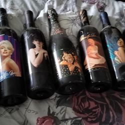 Wine Bottles With Marilyn Monroe Collection Only