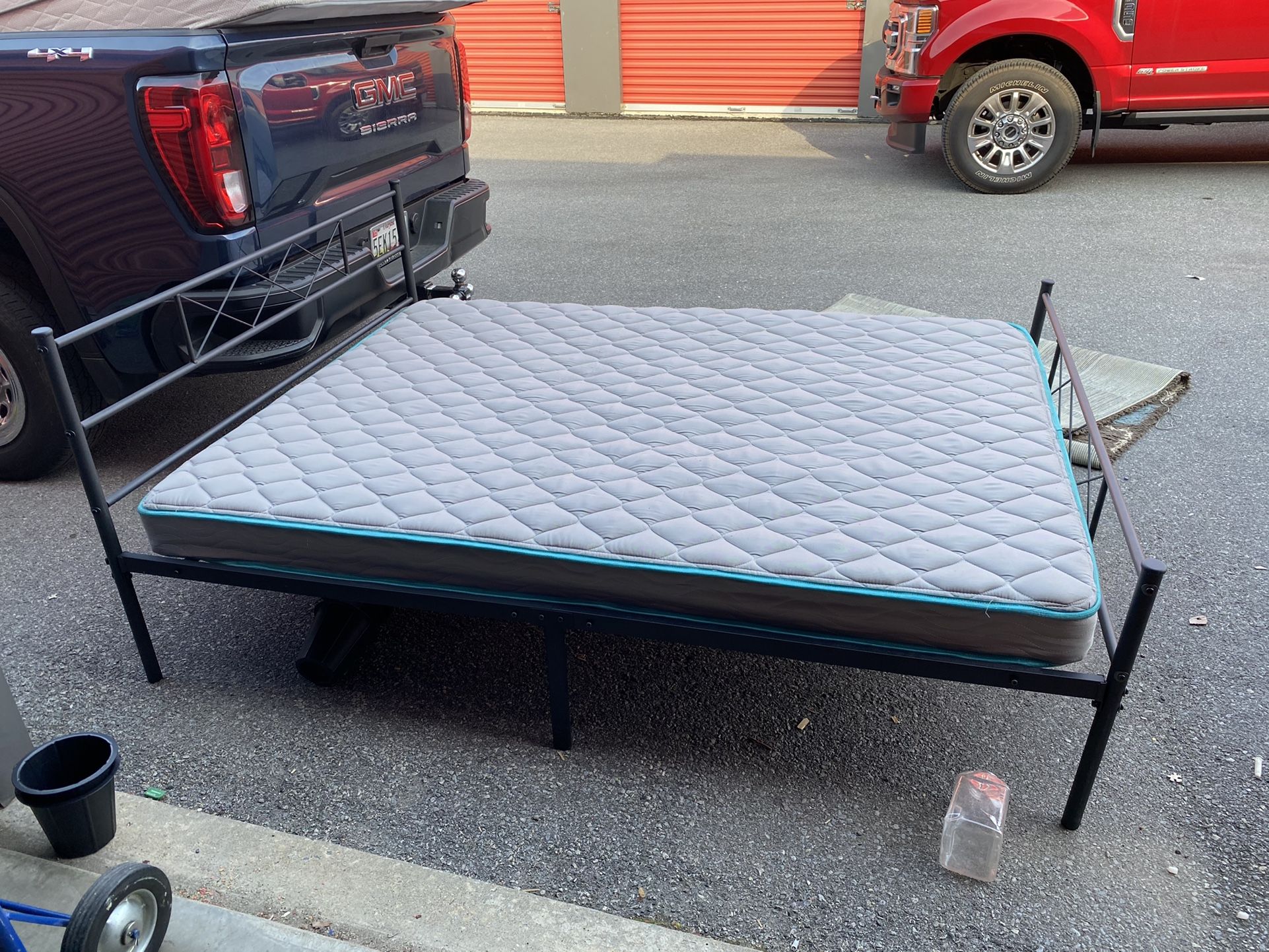 Queen Metal Bed And Mattress