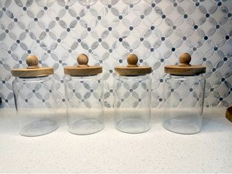 Set of 4 Glass Jars