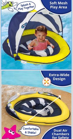 Infant float with sun shade