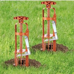 2Pack Mole Trap for Lawns Plunger Style Mole Killer, Alloy Steel Mechanical Gopher Vole Traps, Gopher Trap for Outdoor Yard Garden, Easy Quick Capture