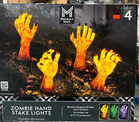 Member's Mark Zombie Hand Stake Lights, Set of 4 Halloween Decor $24.99