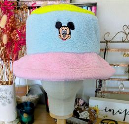 Mickey Mouse Disney Parks Furry Bucket Hat – 2022 Edition. Official Disney Parks Mickey Mouse Fuzzy Bucket Hat (2022). A colorful and super-soft colle