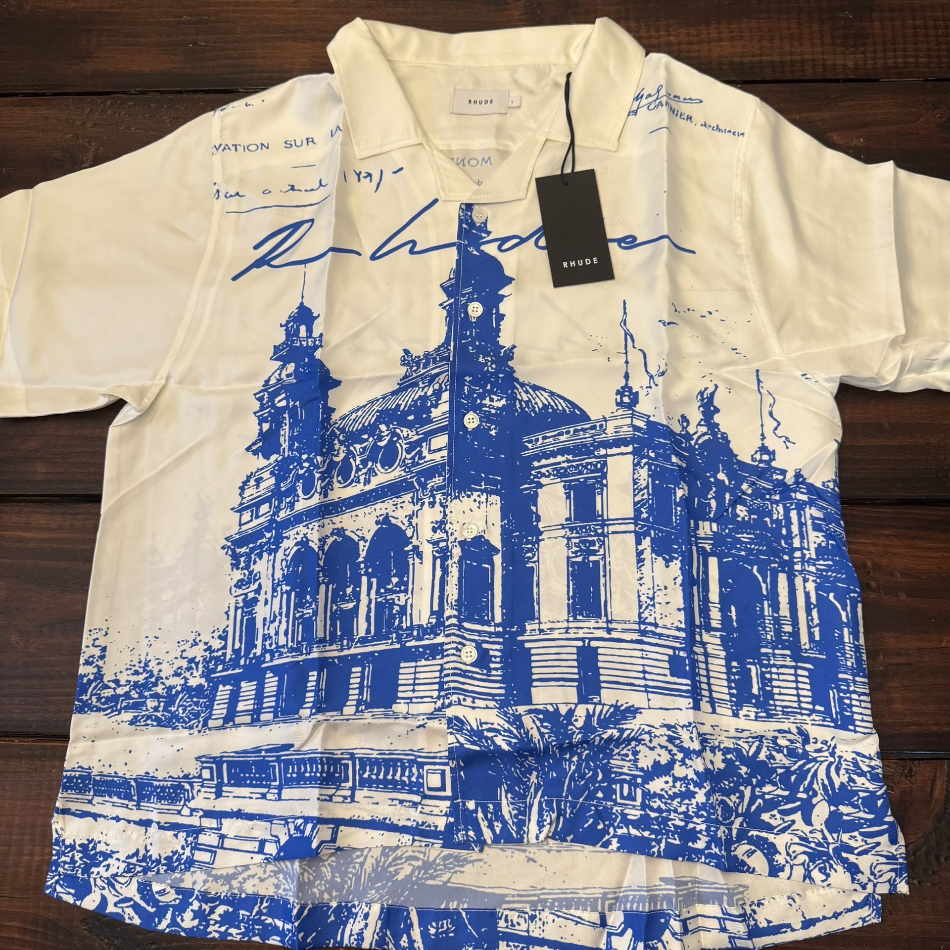 Rhude Cathedral Silk Button Up Shirt