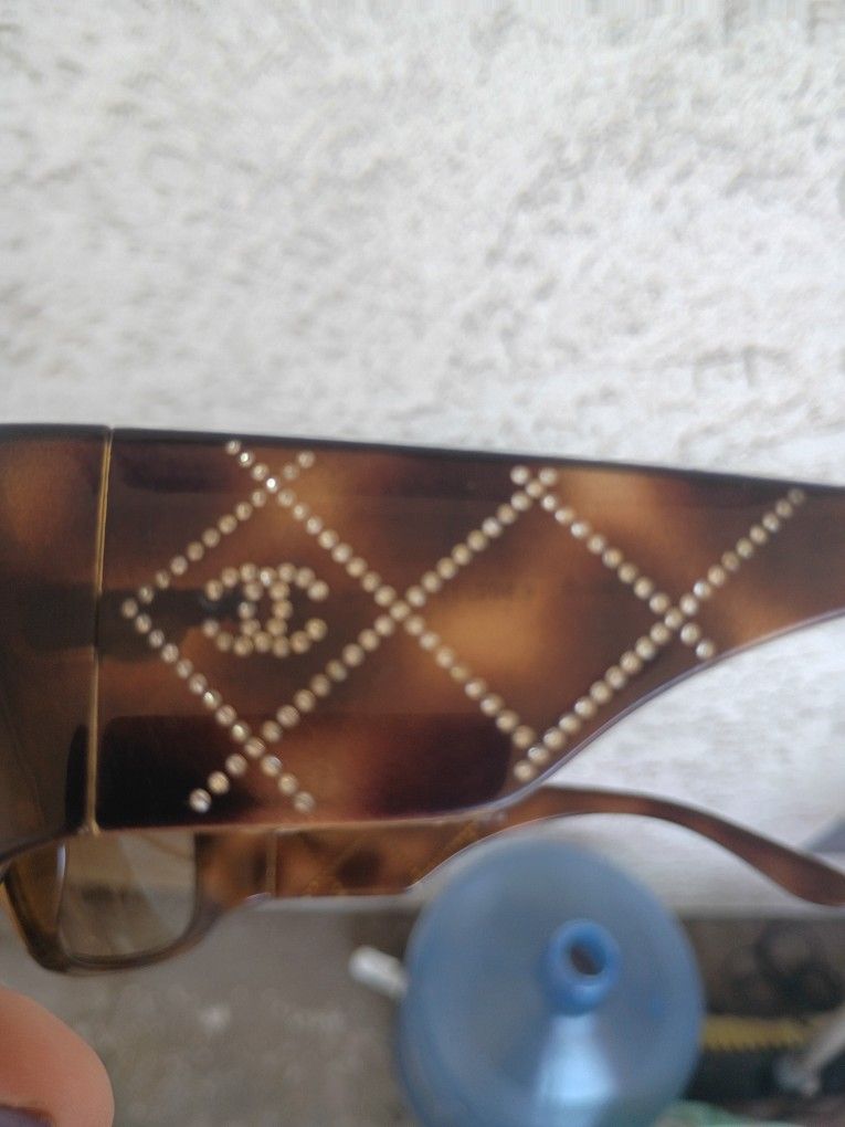 Y2K 5080 B Acetate Crystal CC Quilted Sunglasses