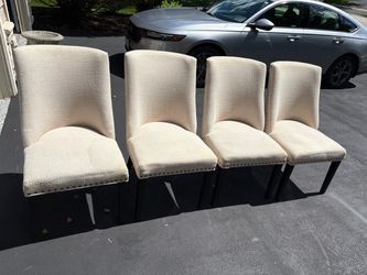 4 Upholstered Chairs w/Nailhead Trim