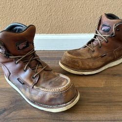 Red Wing Steel Toe Waterproof Work Boots Style 2415 Mens Sz 10 D Brown