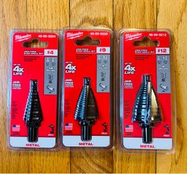 Milwaukee Jam-Free Step Drill Bit 3-Piece Set (#4, #9, #12)