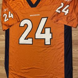 Reebok NFL Equipment Champ Bailey Denver Broncos Jersey Size XL