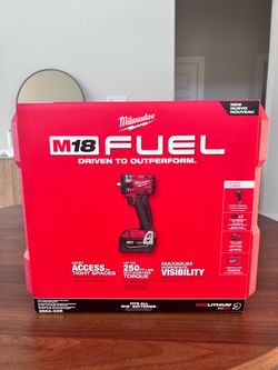 Milwaukee M18 FUEL 18V Lithium Ion Brushless Cordless 3/8 in. Compact Impact Wrench w/ Friction Ring Kit, Batteries, Chargers, Case - BRAND NEW